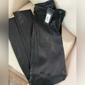 JC & JQ Glitter Faux leather skinny jeans